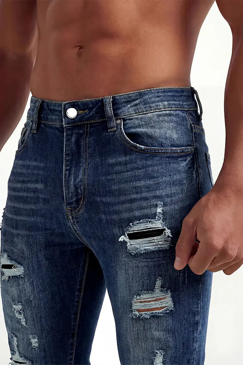 Ethan | Slim Fit Jeans met Distressed Details
