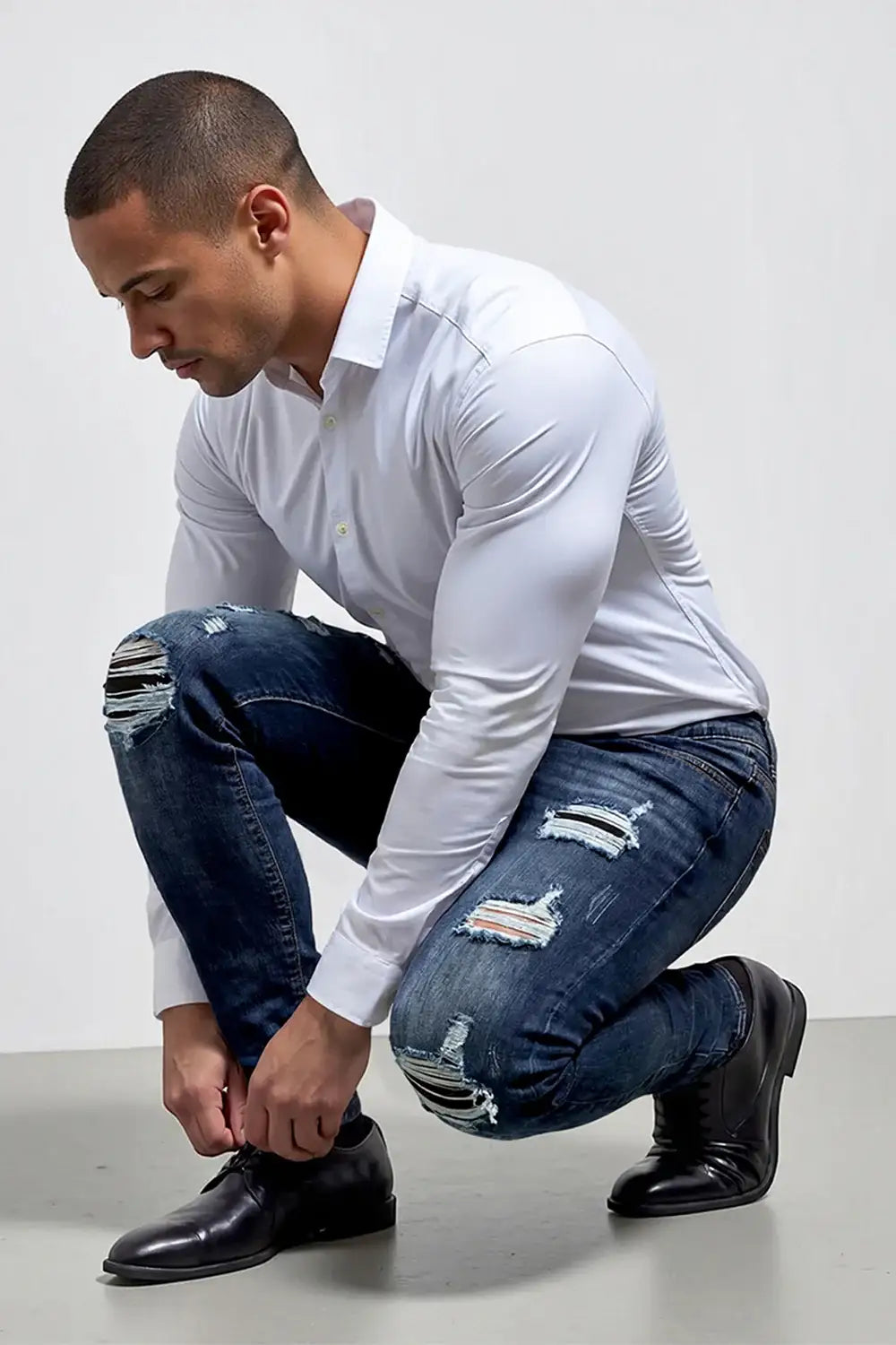 Ethan | Slim Fit Jeans met Distressed Details