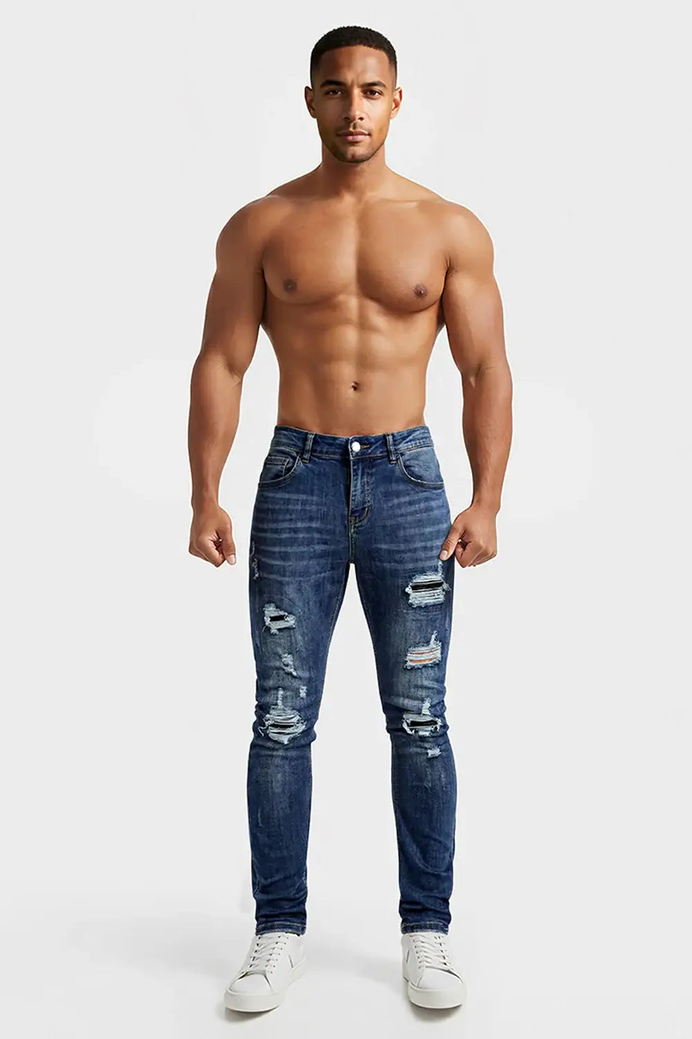 Ethan | Slim Fit Jeans met Distressed Details
