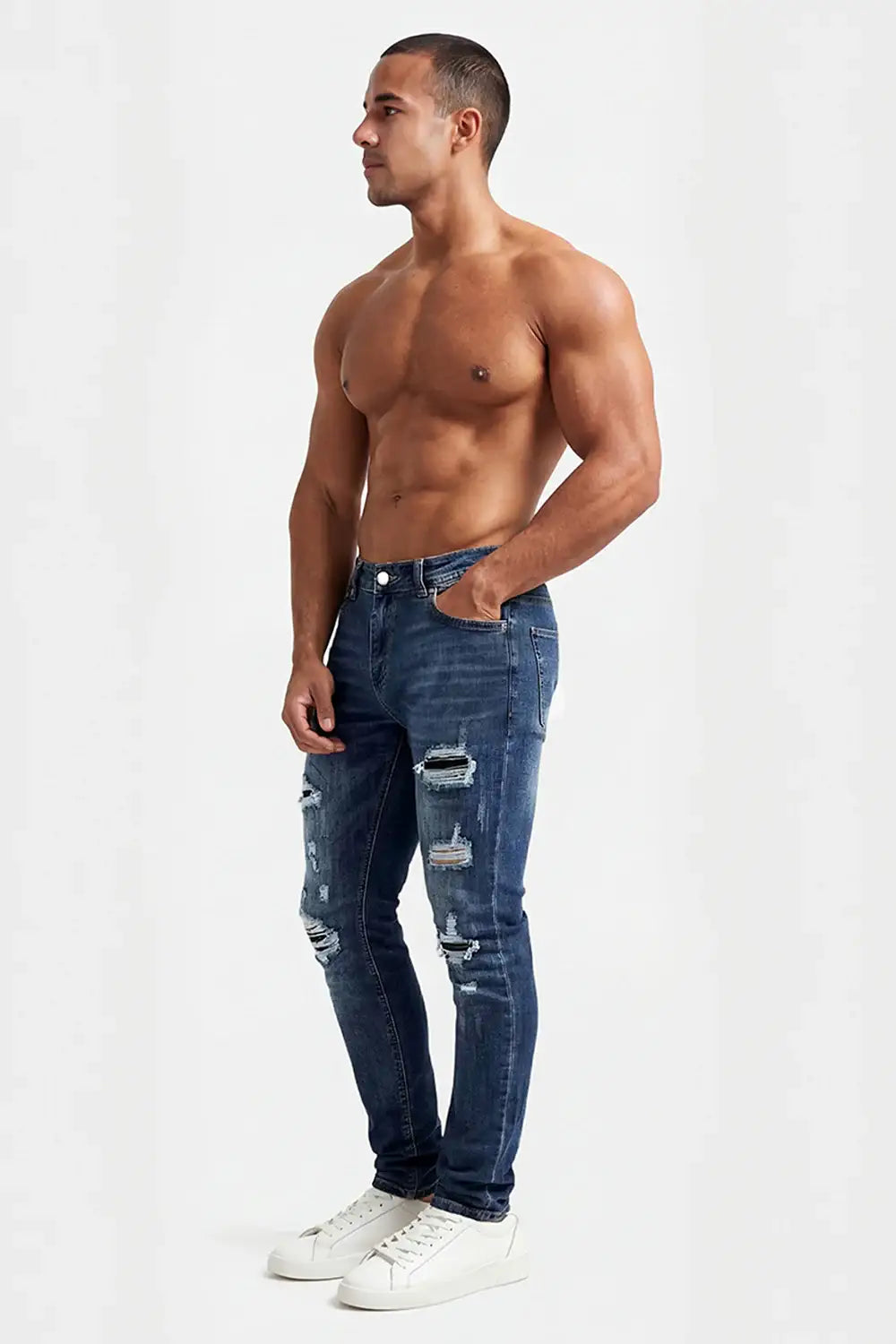 Ethan | Slim Fit Jeans met Distressed Details