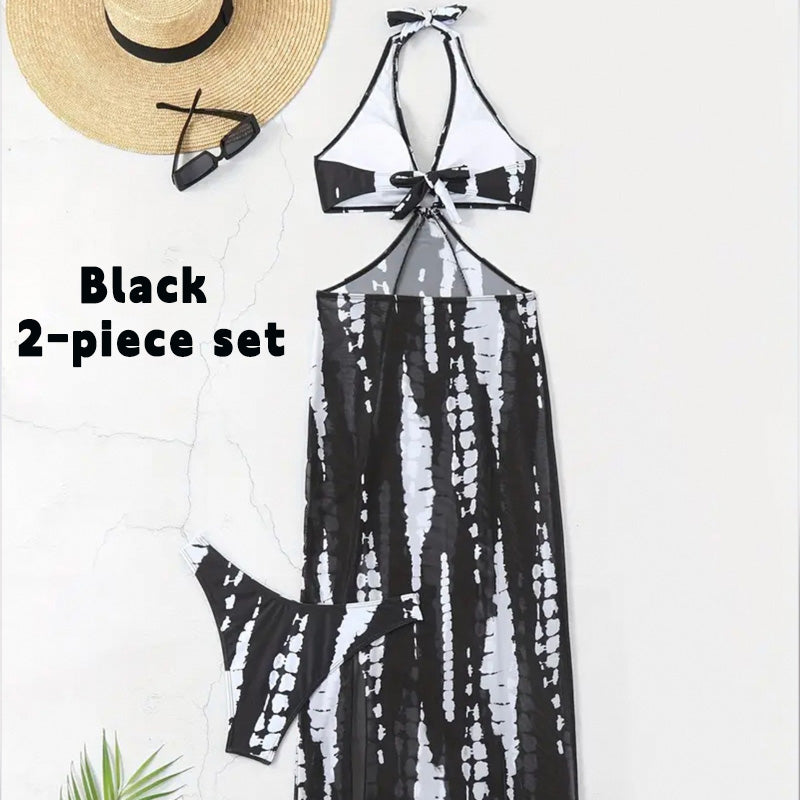 Isabella | Strandjurk met Transparante Mesh en Cut-Out Design