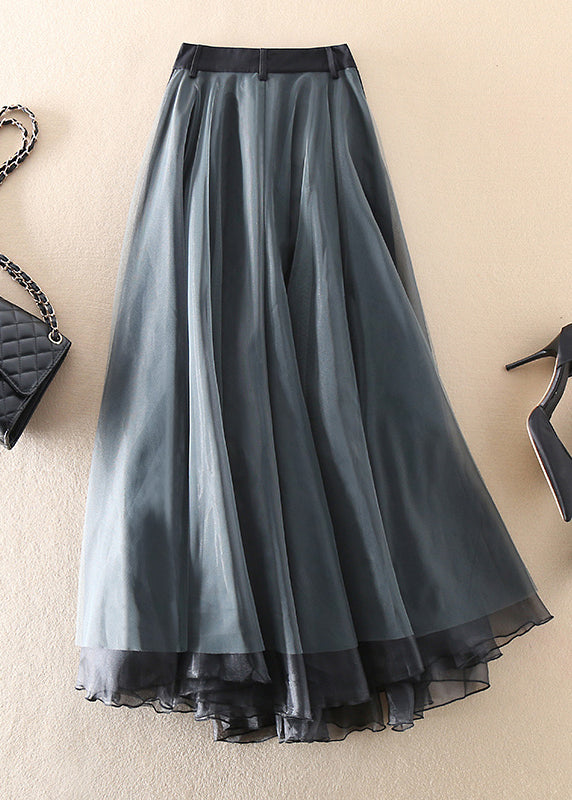 Valerie | Lange Tule Rok met Gespsluiting