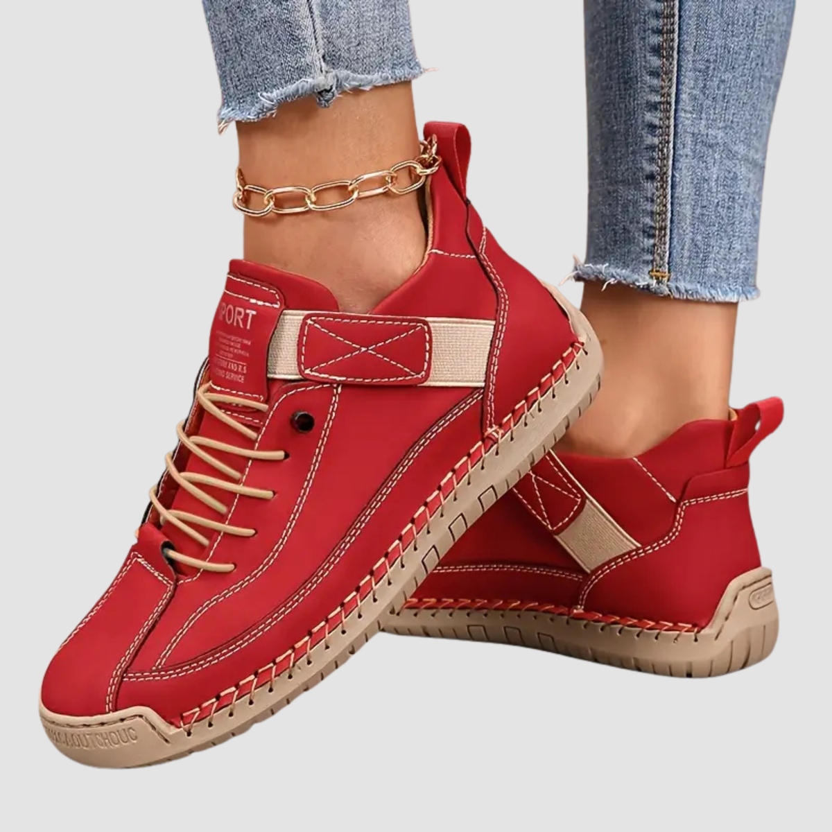 Sophie | Damessneakers met Comfortabele Band en Elastische Veters