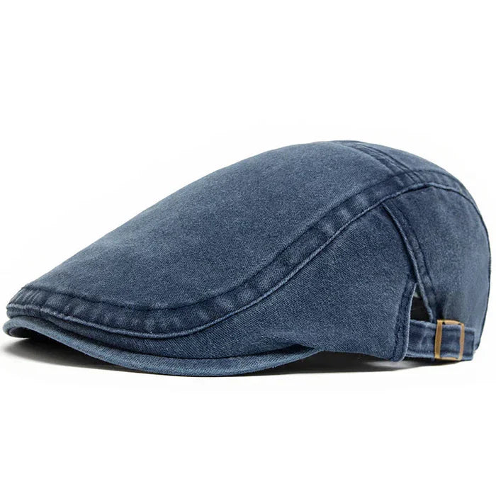 Mason | Denim Flat Cap met Verstelbare Pasvorm
