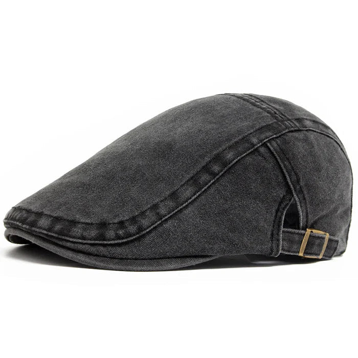 Mason | Denim Flat Cap met Verstelbare Pasvorm
