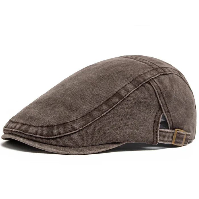 Mason | Denim Flat Cap met Verstelbare Pasvorm