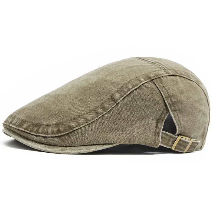 Mason | Denim Flat Cap met Verstelbare Pasvorm